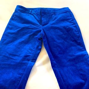 Blue velvet dress pants